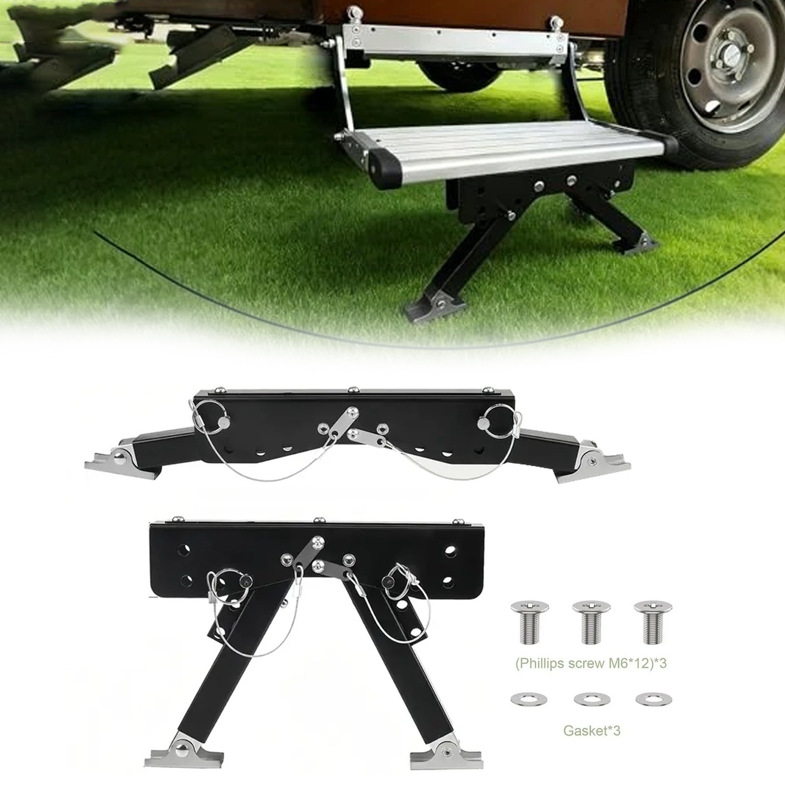 Rustproof Support Stabilizer for Campers Trailers 2.8-11.3in Height Adjustable
