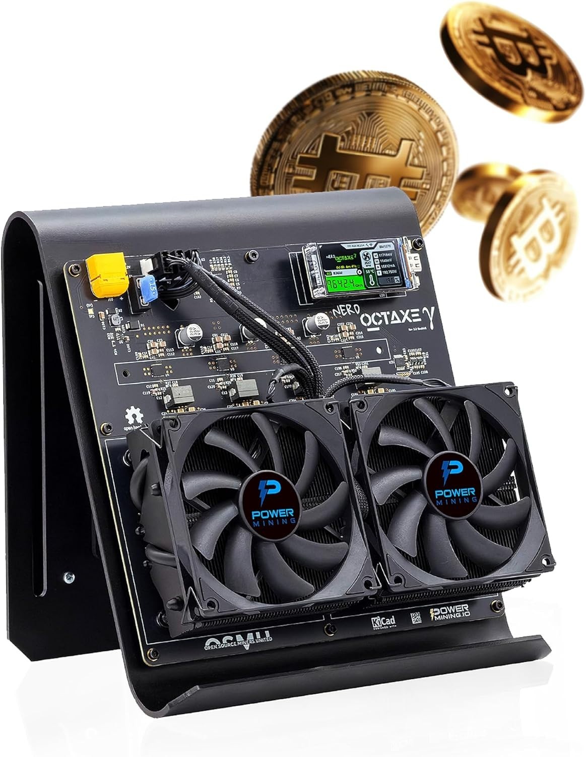 NerdOctaxe Bitcoin Miner – Up to 9.6+ TH/s SHA-256 Solo/Pool Miner Power Mining!