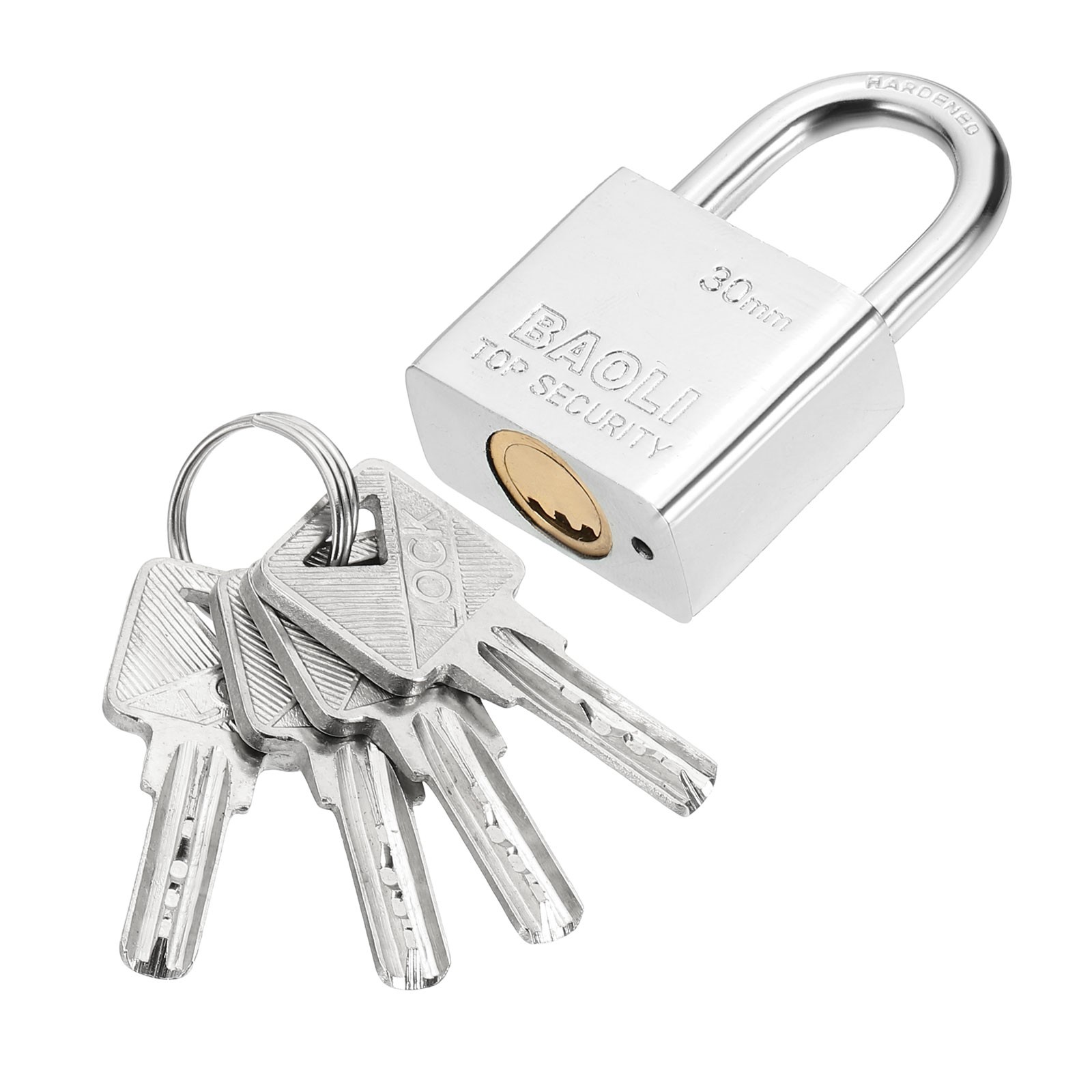 29 x 15 x 50mm Heavy Duty Lock Alloy Steel High Security Padlock 4 Keys