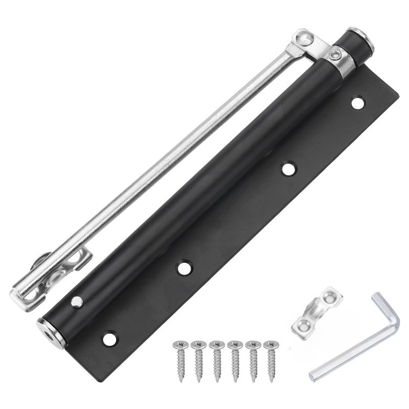185mm Automatic Door Closer Stainless Steel Safety Spring Door Closer Black