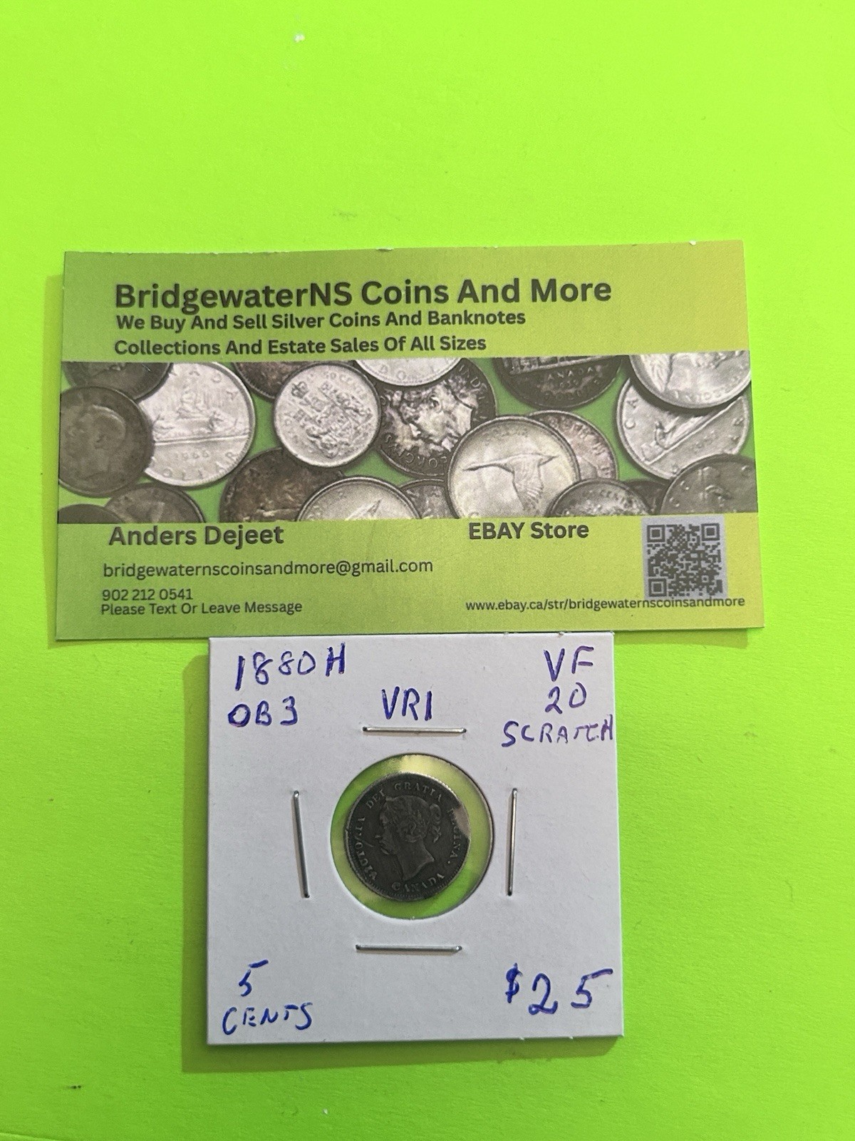 Canada 1880H. Queen Victoria Nickel. Sterling Silver. Trending At $35
