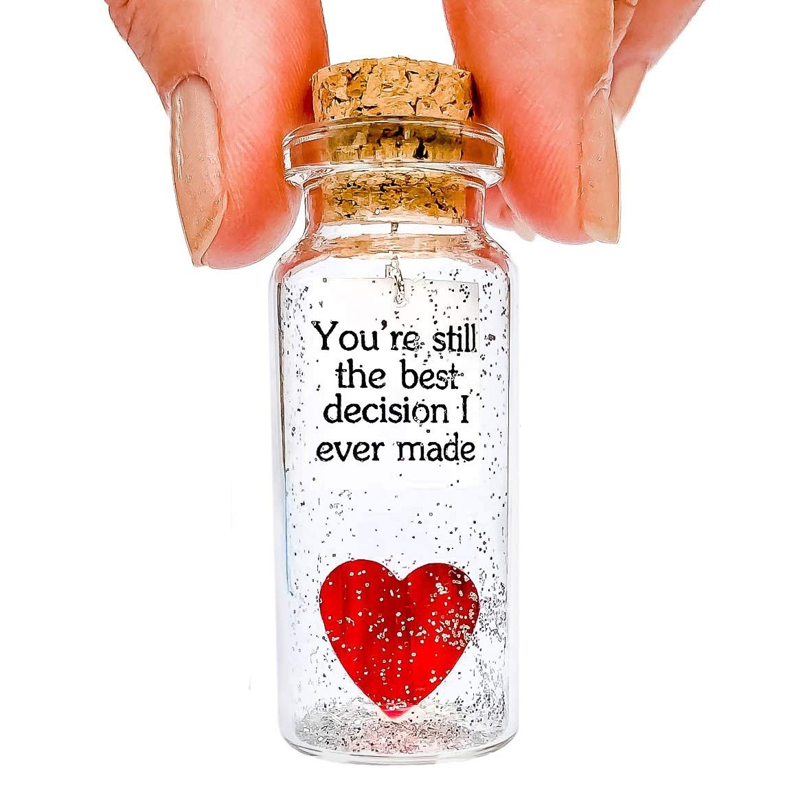 Romantic Gift Bottle: Anniversary Present for Him & Her, I Love You Message