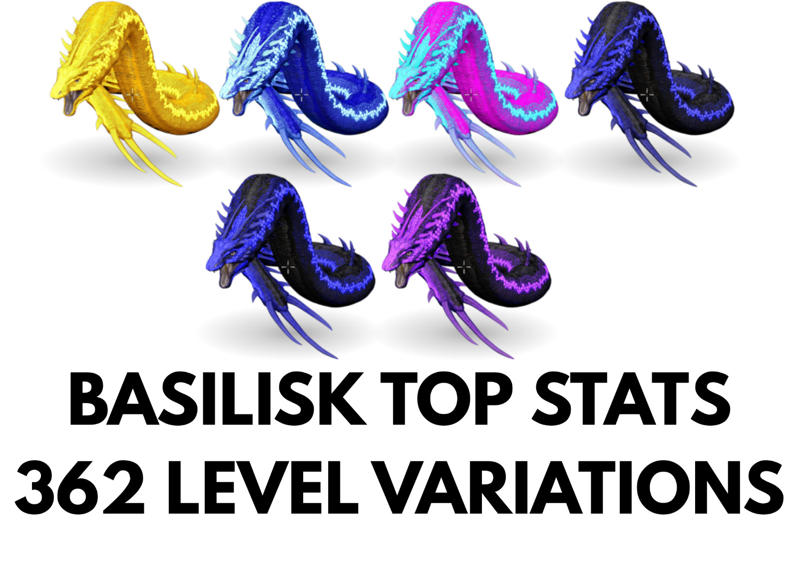 Basilisk TOP STATS 362 LEVEL Ark Survival Ascended Official PVE