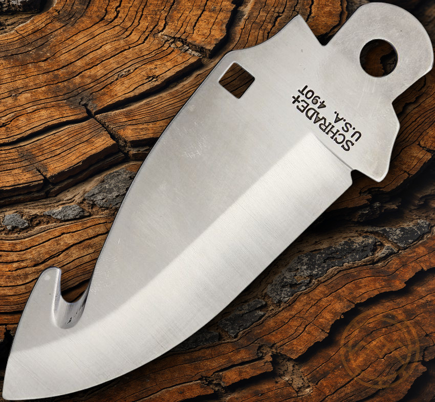 Schrade Knife Blade Replacement Satin Finish Stainless Steel Guthook USA MADE