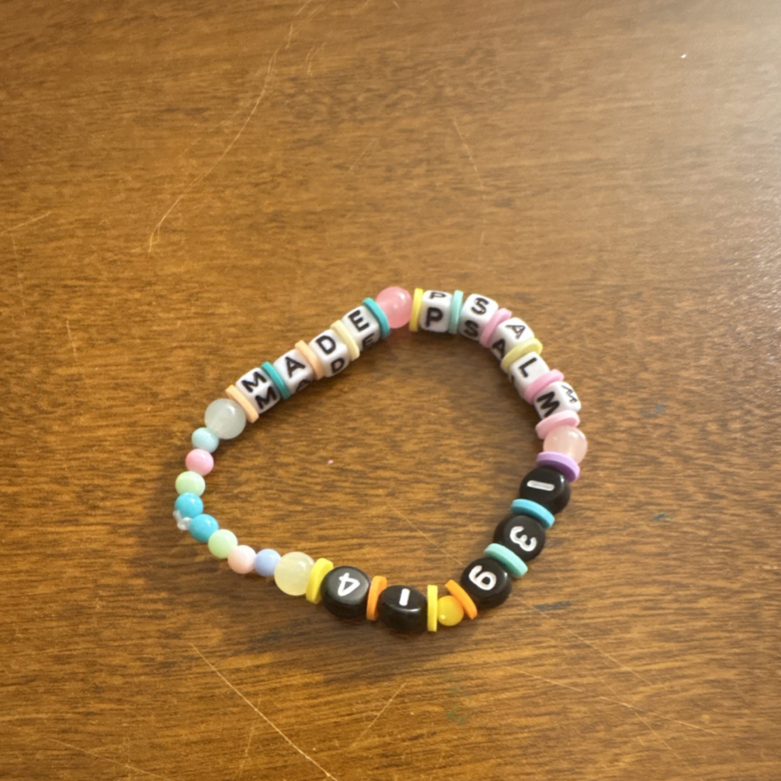 Handmade Multicolor 4 Stack “Fearfully and Wonderfully Made” Faith Bracelet
