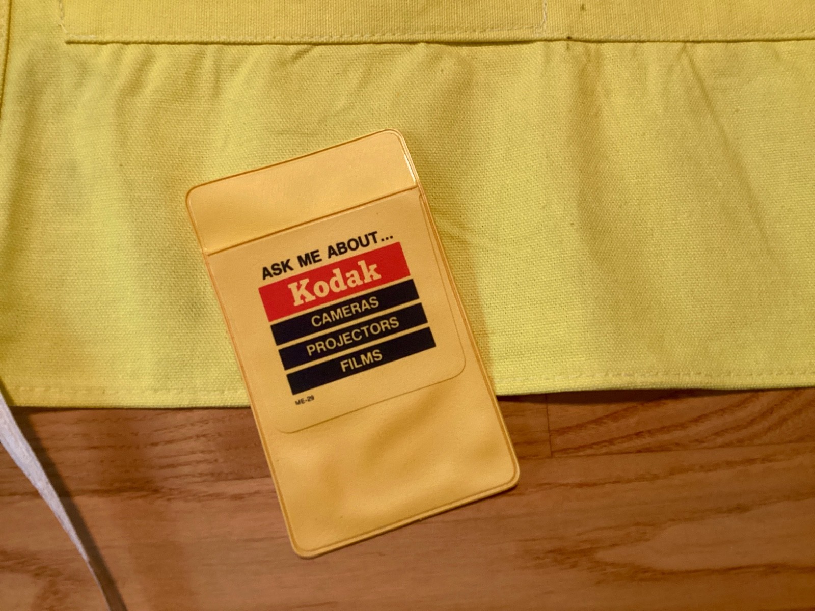 Vintage 80s Kodak Film DO IT! Film Plates Darkroom Apron & Pocket Protector