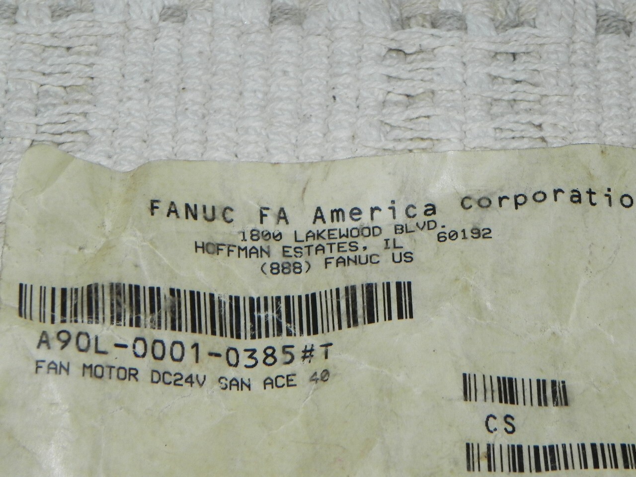 Sanyo A90L-0001-0385#T Fan Motor DC24 San Ace 40 109P0424H6D17. Fanuc Equipment
