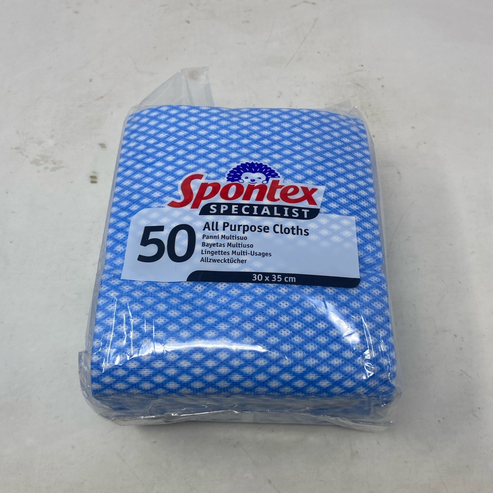 Spontex Specialist All Purpose Cloths 50ct Blue 30x35cm