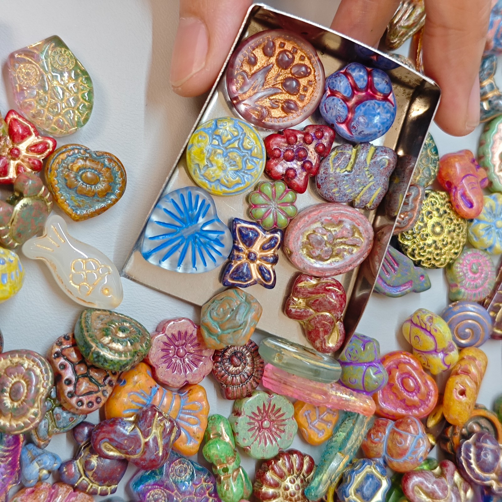 for luxiesco Guest customization Vintage Now Bulk Jewelry bead Lot 3.5OZ *8 bag