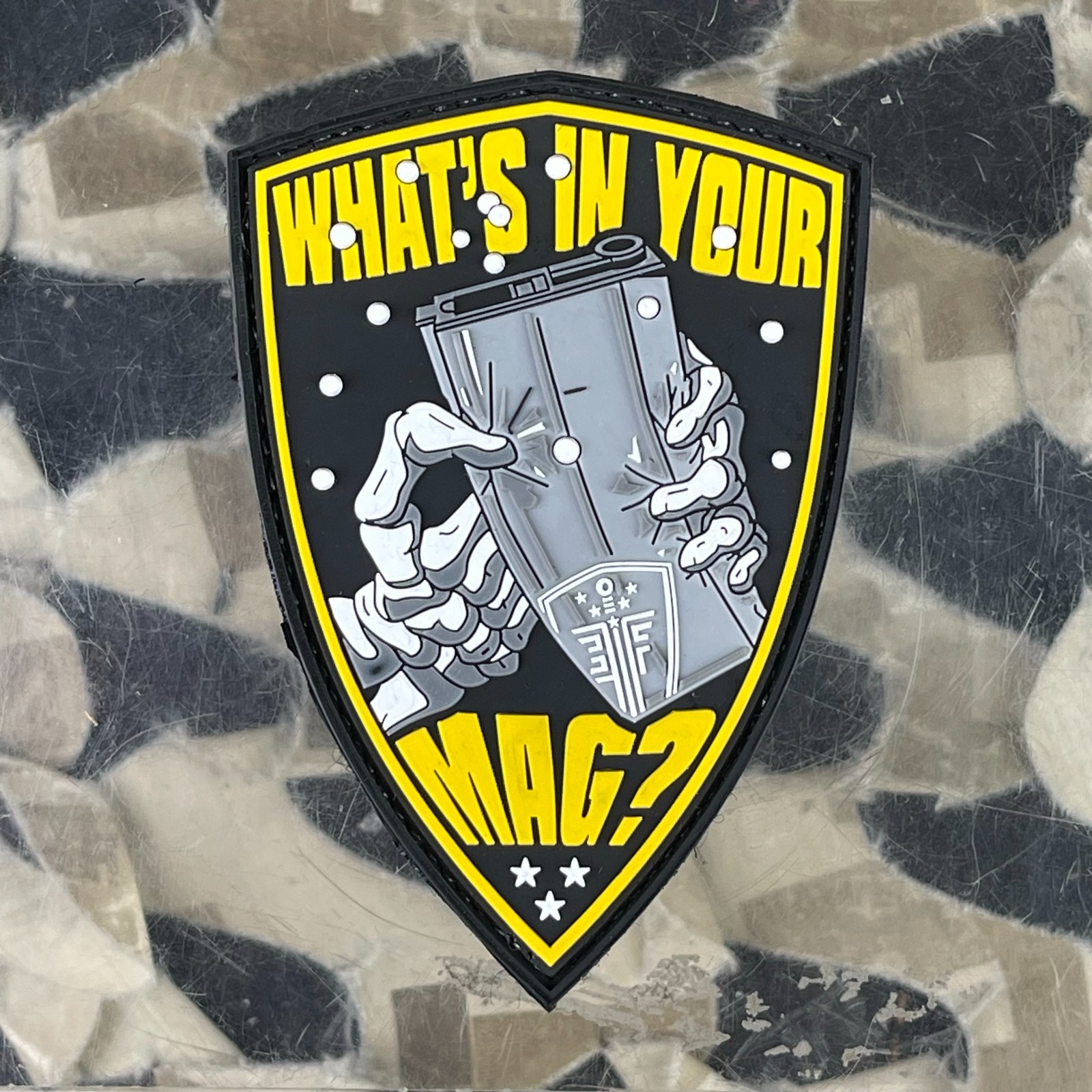 NEW Elite Force Whats In Your Mag Rubber Patch - Black
