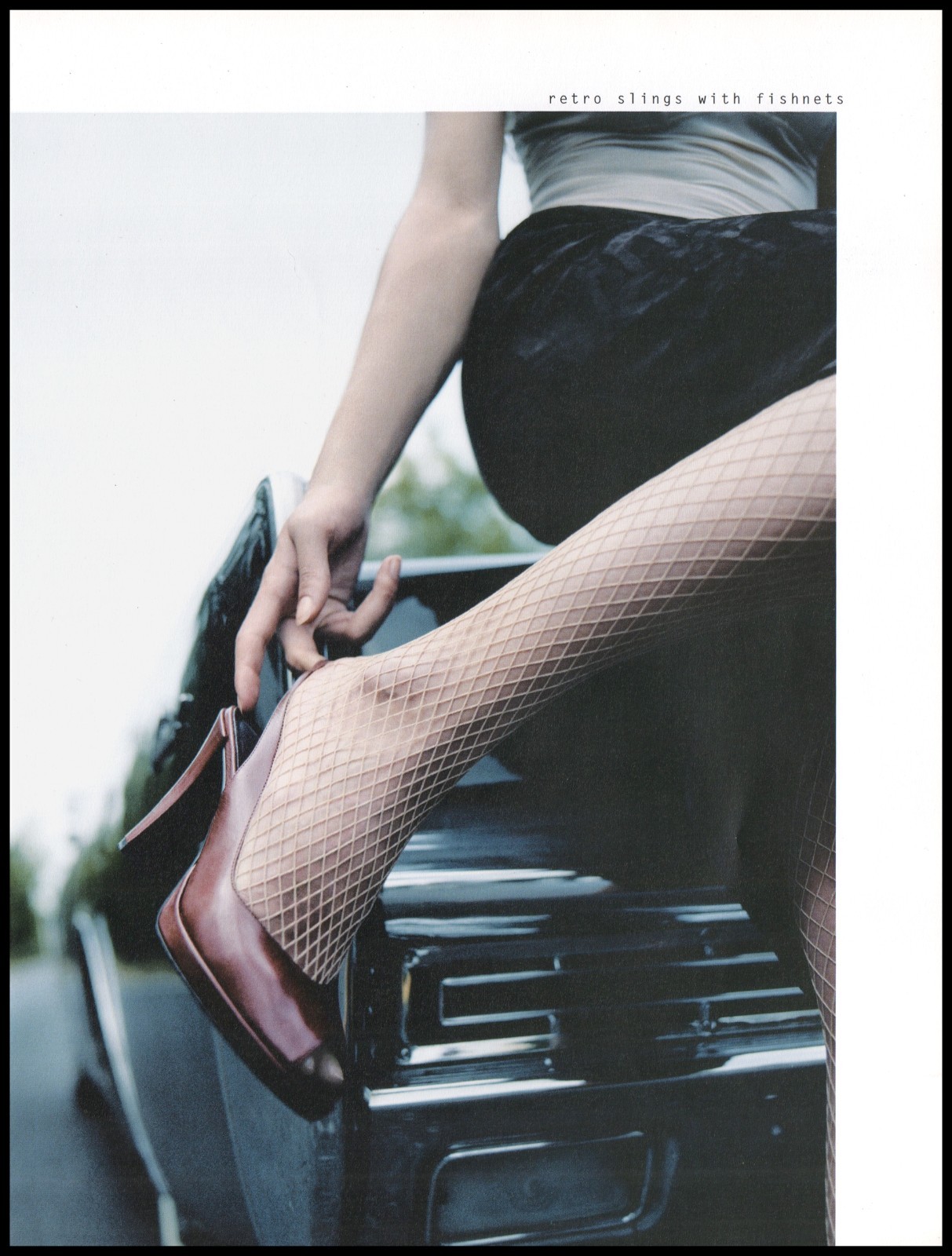 High Heels Magazine Print Ad Women Fashion Long Legs Ankle shoes 2000-11B