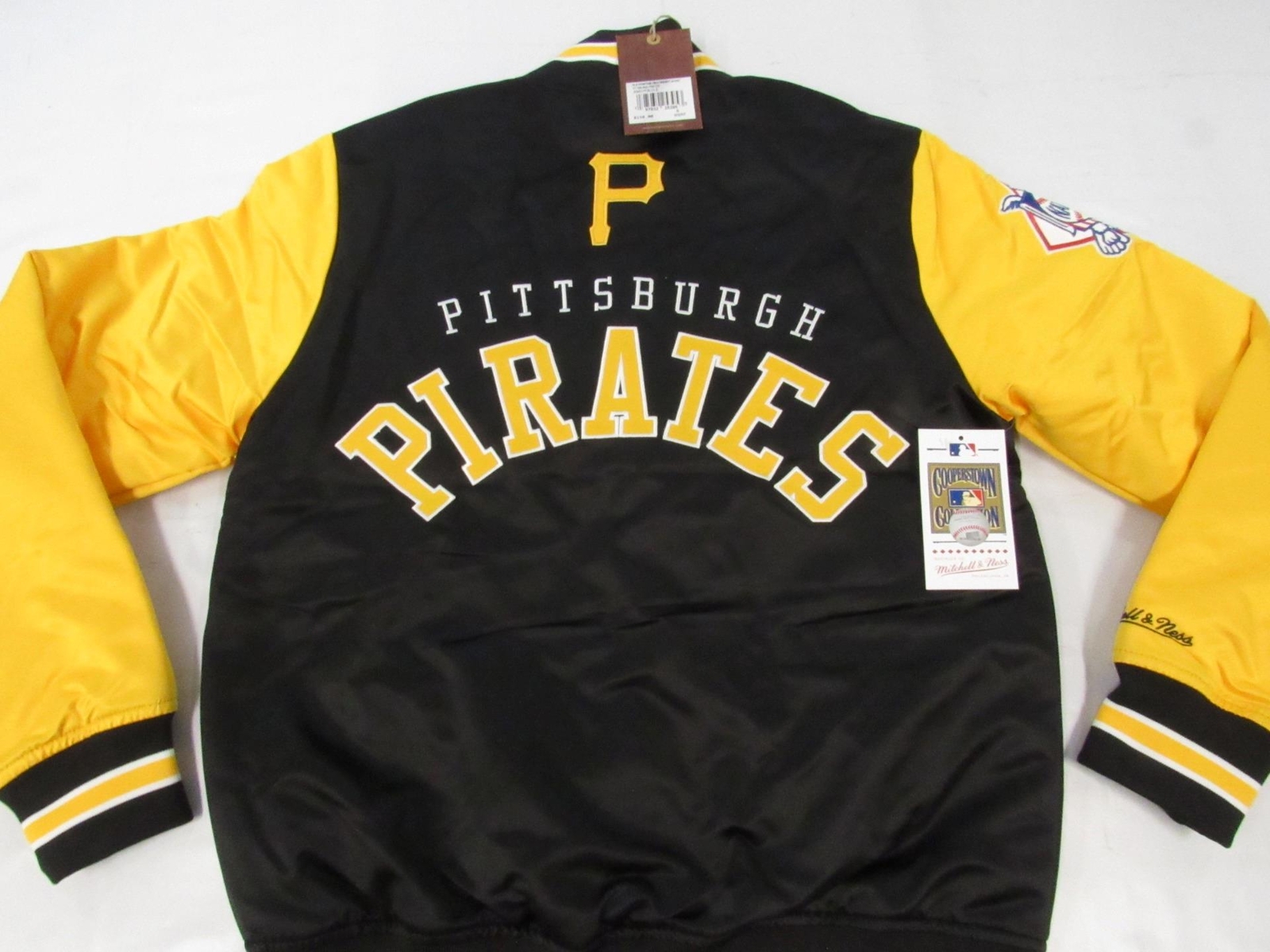 Pittsburgh Pirates Mens Mitchell & Ness Heavy Weight Satin Snap Jacket Coat $150