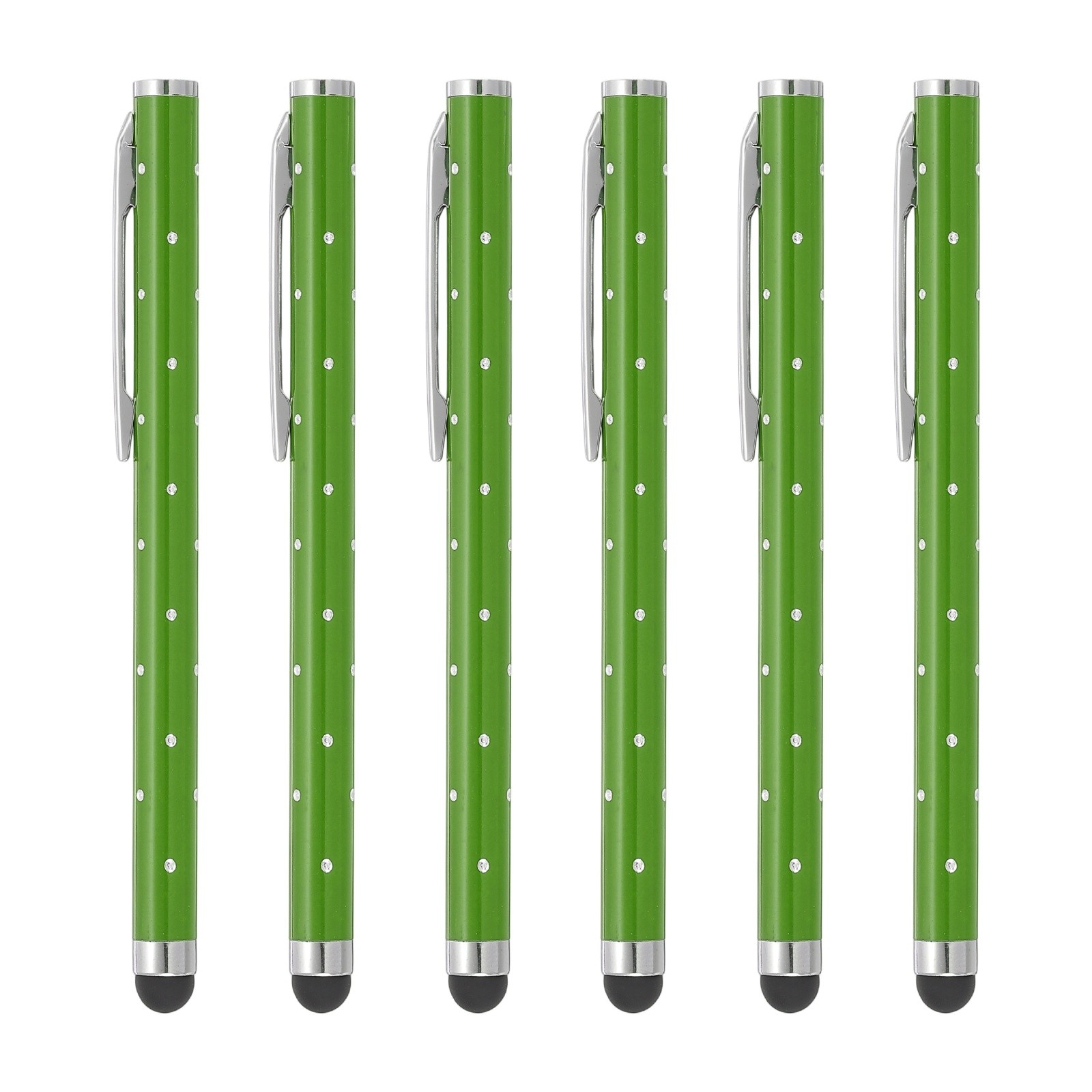 6Pcs Bling Crystal Stylus Pens for Touch Screens Green