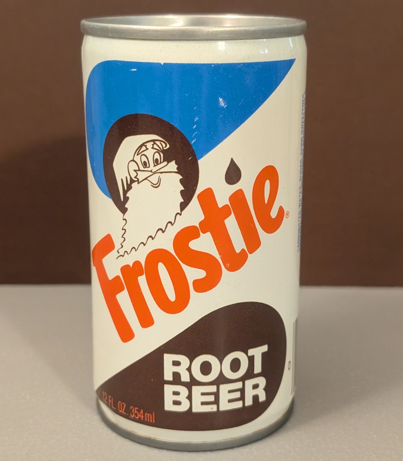 Frostie Root Beer Soda Can - Columbine Beverage Denver Colorado 1975 - 1970s Pop