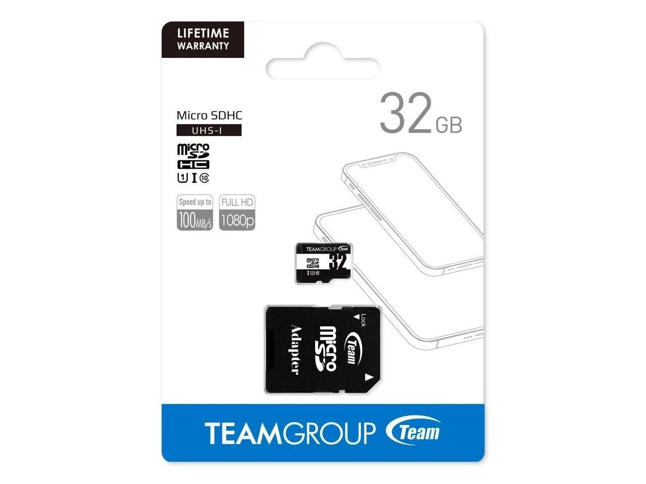Team 32GB Micro SDHC UHS-I/U1 Class 10 Memory card + Adapter US SELLER NEW