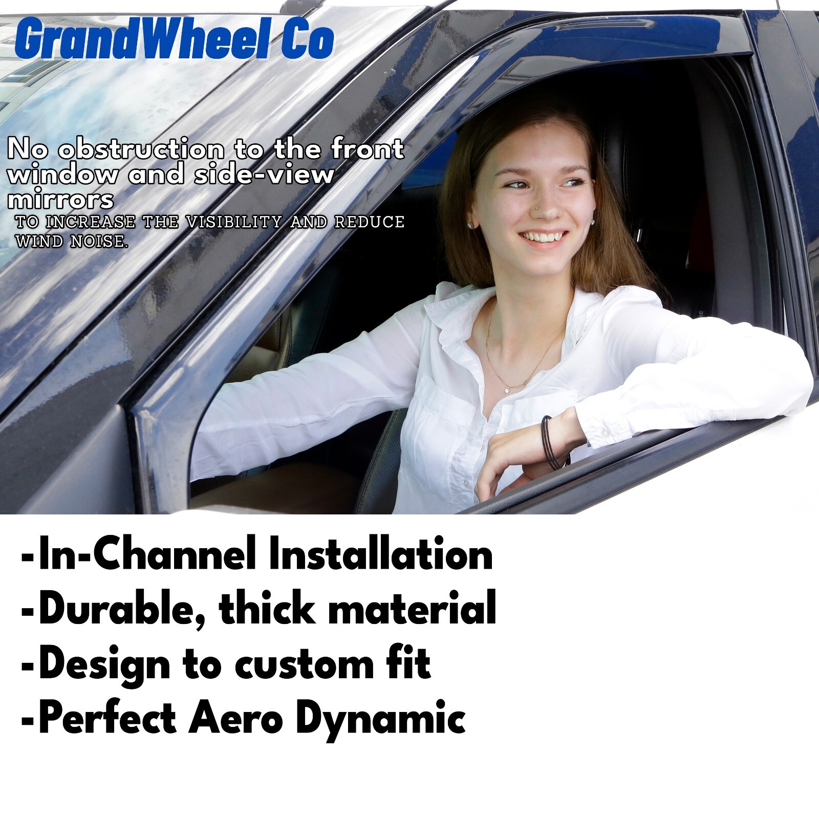 Side Window Deflectors Rain Guards for 21-25 Ford F-150 Regular Cab SHATTERPROOF