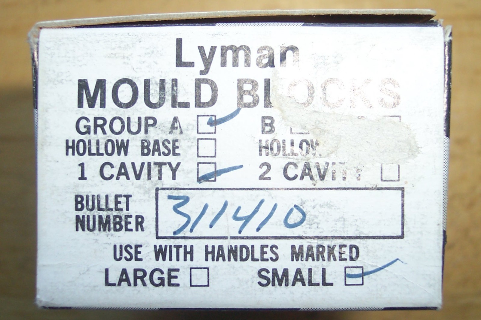 LYMAN 311410 SINGLE CAVITY 30 CALIBER 130 GRAIN MOULD UNUSED IN ORIGINAL WRAP