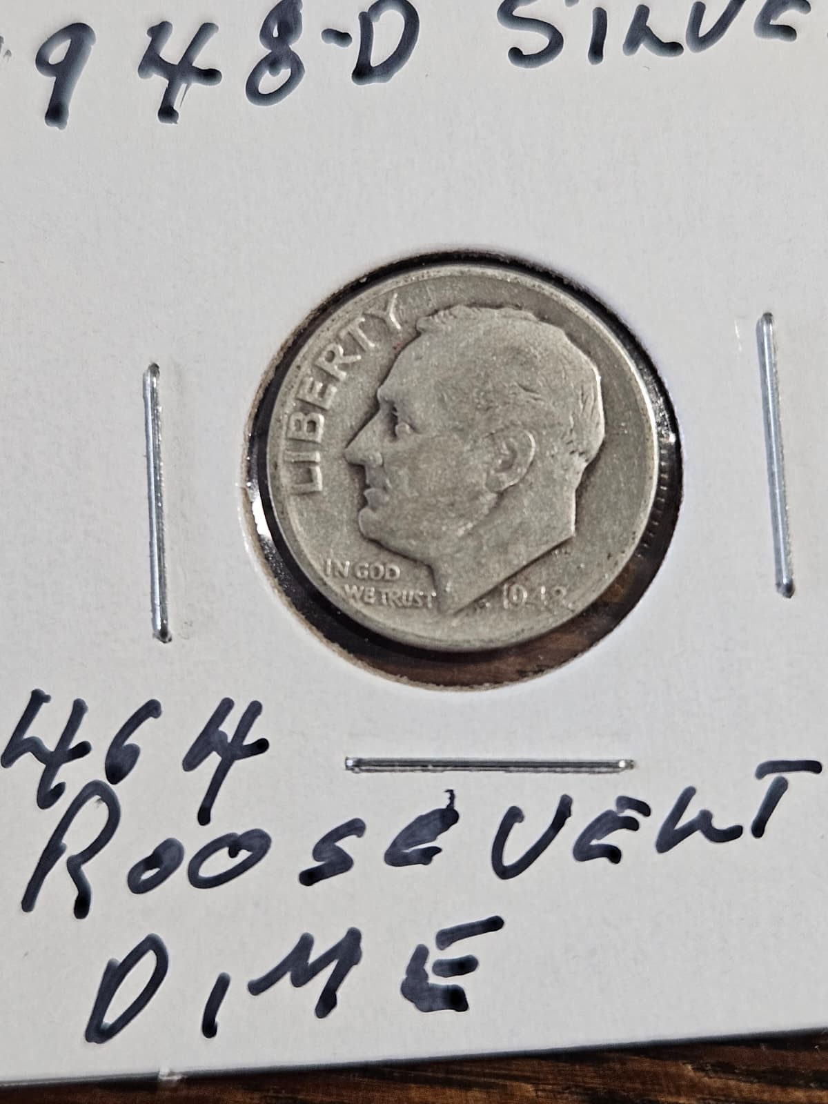 1948  D ROOSEVELT SILVER Dime CIRCULATED SET SHIPPING #464