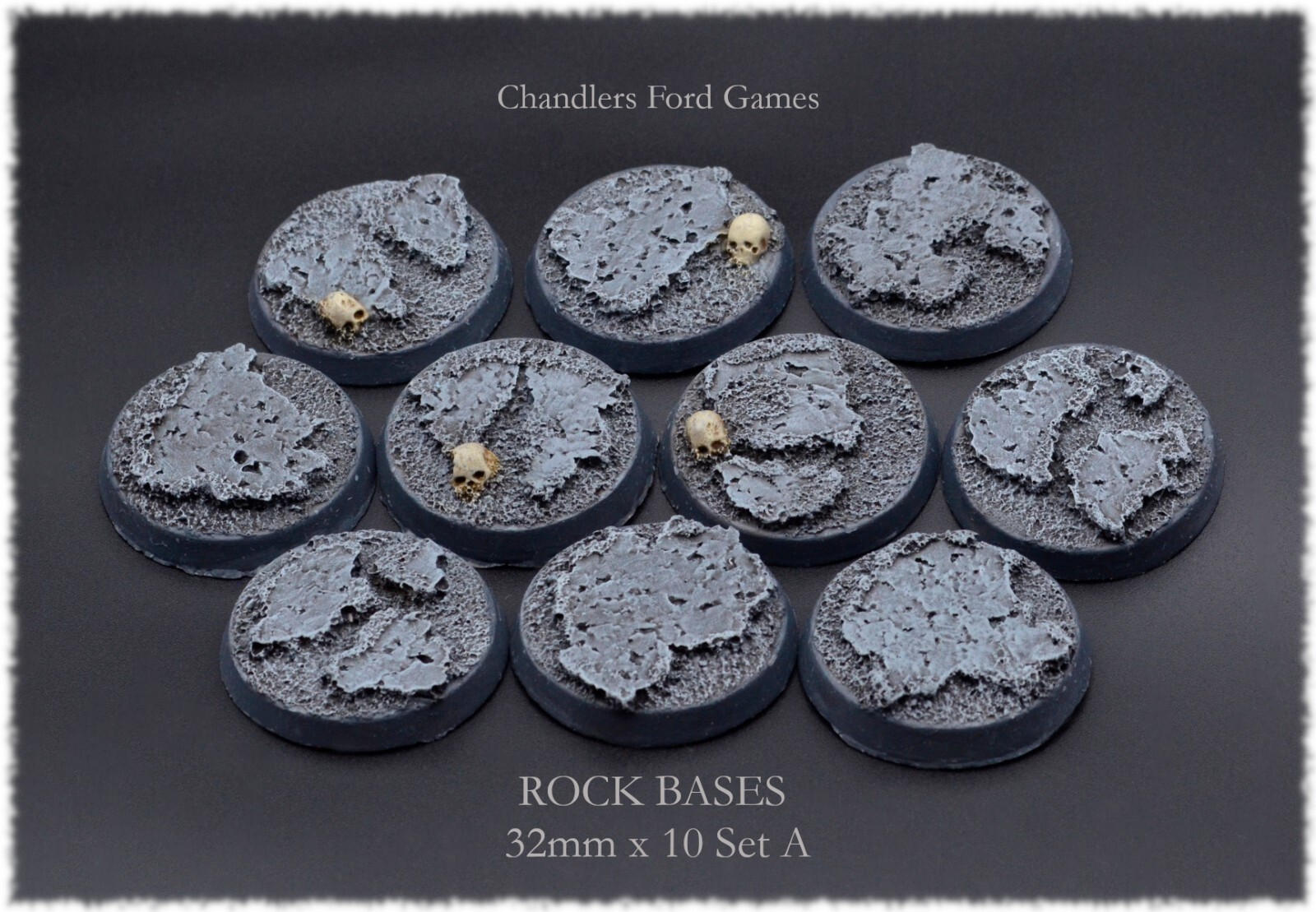 32mm Rock Rubble Bases Warhammer 40k Armageddon DnD Handmade Resin
