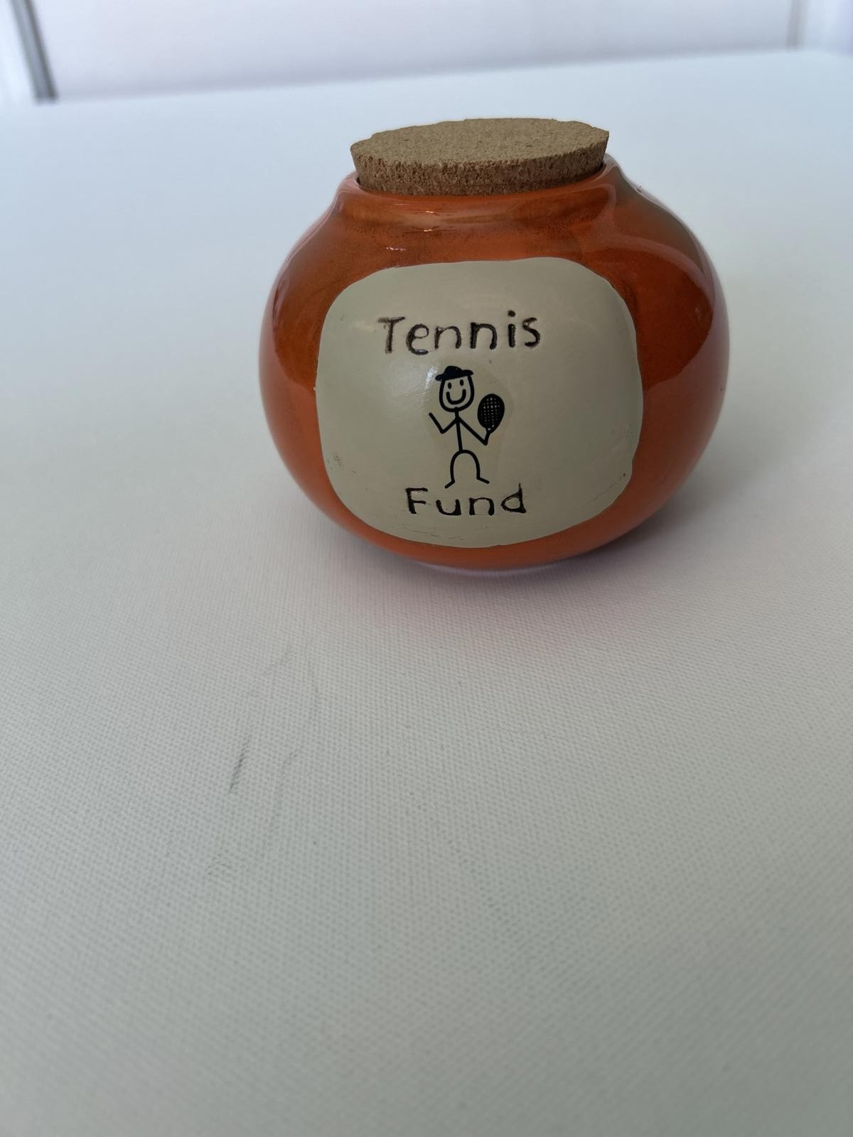 Tennis fund coin jar, savings, funny