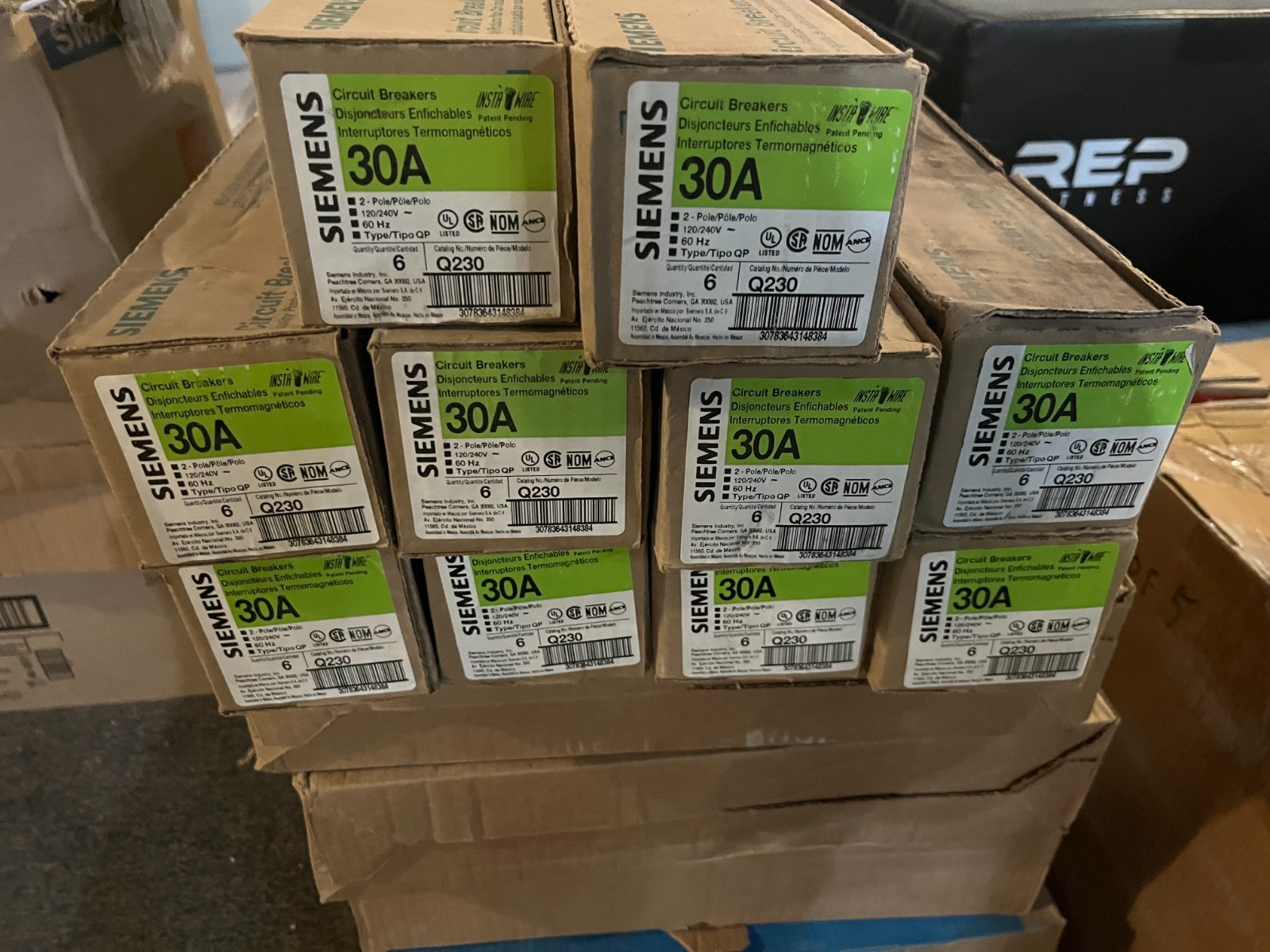 (6) Siemens Q230 2-Pole Circuit Breaker 30a NEW IN BOX