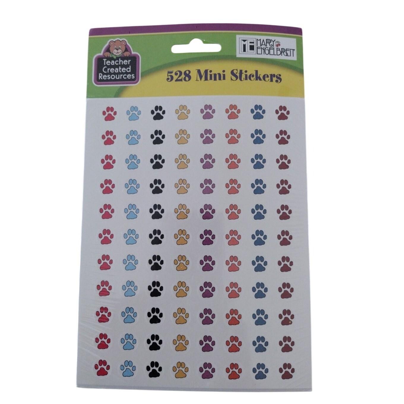 Teacher Created Resources 528 Colorful Pet Paws Stickers Accid And Lignin Free
