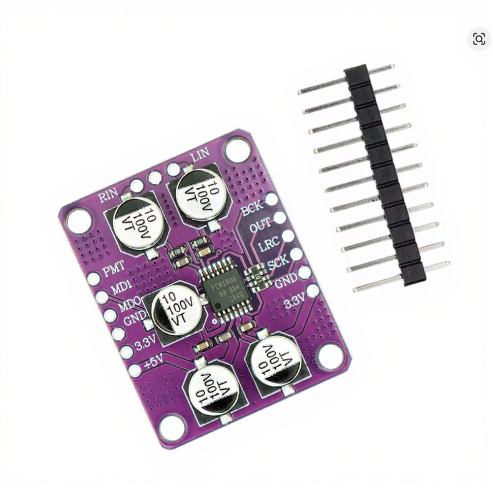 PCM1808 Audio Decoder Board with 65 dB Stopband Attenuation Performance