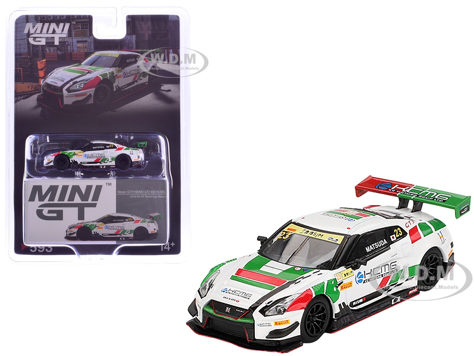 NISSAN GT-R NISMO GT3 #23 FIA GT WORLD CUP MACAU 2018 1/64 BY MINI GT MGT00593