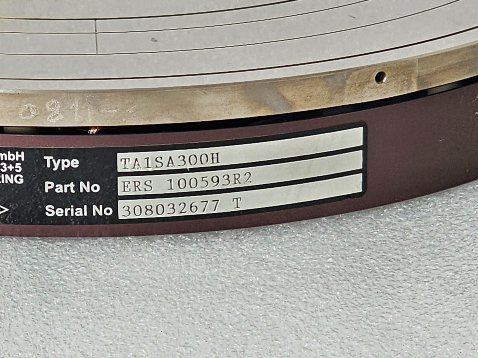 ERS electronic TA1SA300H Chuck System P/N ERS 100593R2