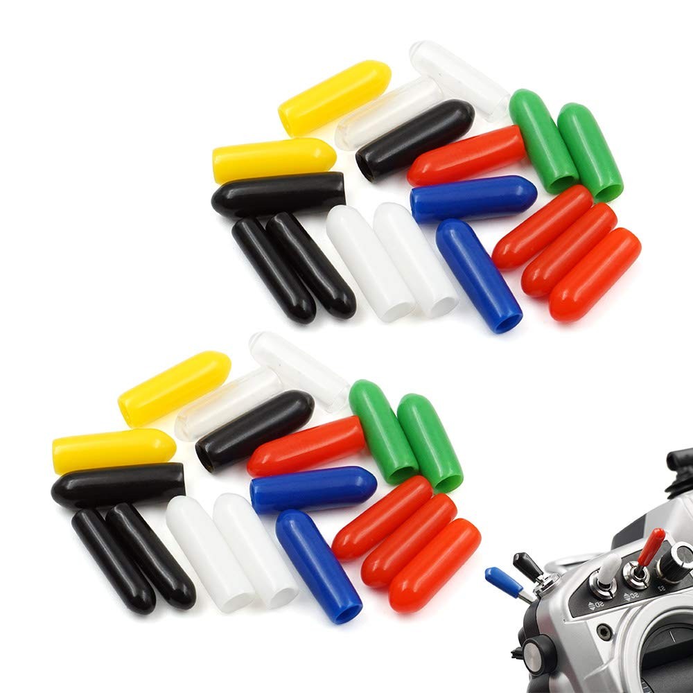 36 PCS RC Transmitter Switch Covers Colorful Rubber Anti-Slipping Cap for Rad...