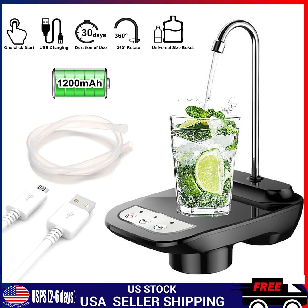 5 Gallon Water Bottle Switch Pump Electric Automatic Universal Jug Dispenser USB