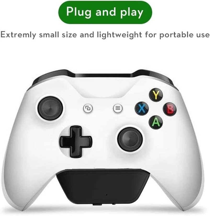 Compact Bluetooth Audio Adapter for Xbox Controllers - Fits AirPods & More