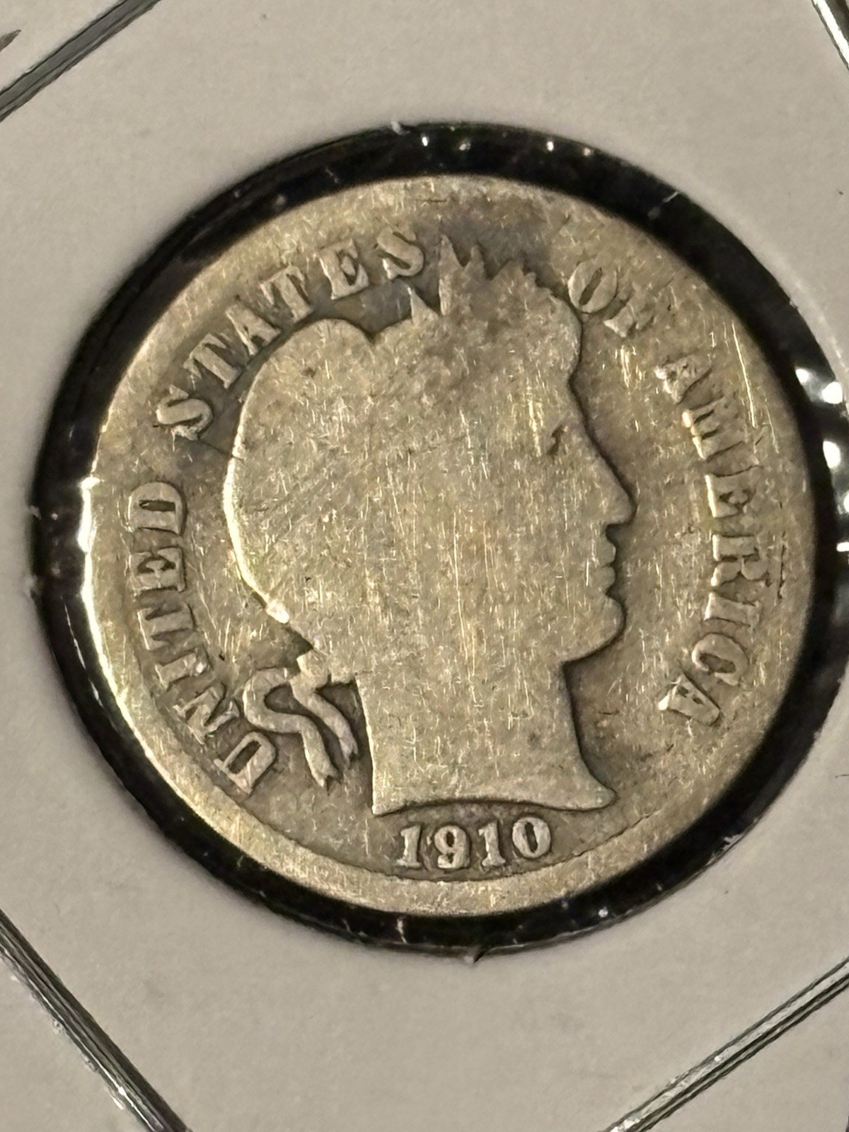 1910 Barber Dime     Item 1-A