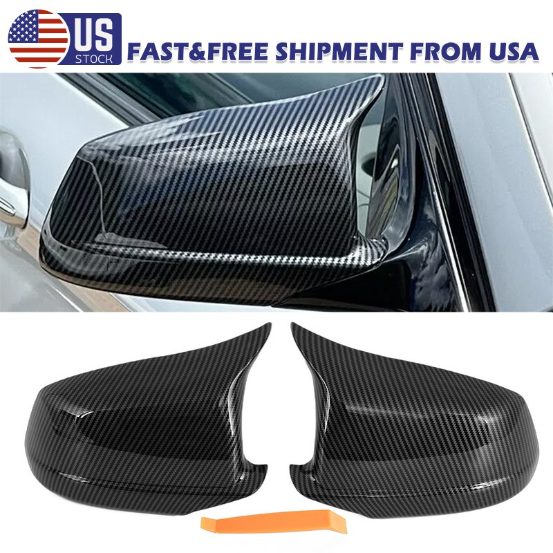 Carbon Fiber M Style Side Mirror Cover Caps For 2011-2013 BMW F10 535i/550i 528i