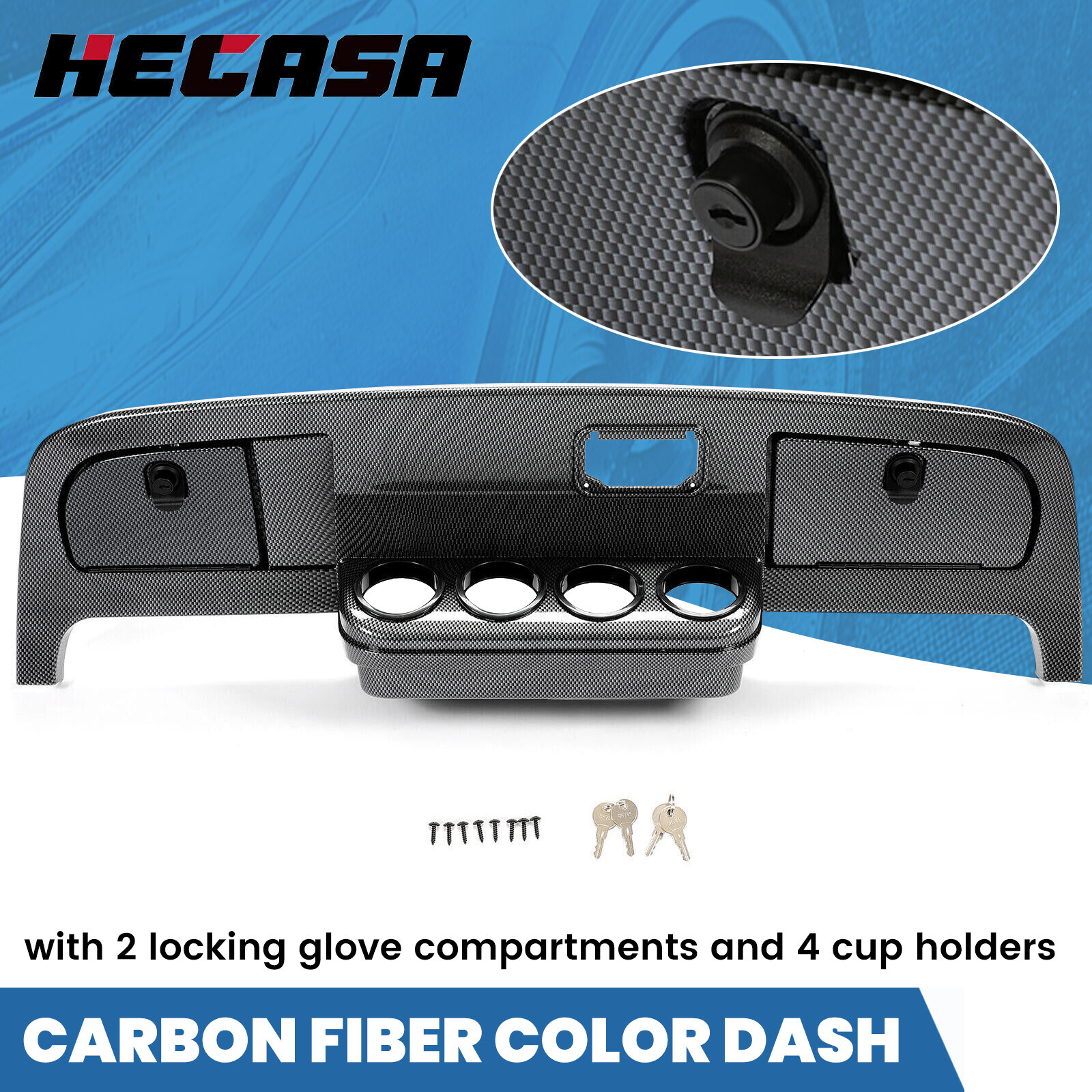 Dash Cover Dashboard Carbon Fiber Color For EZGO Medalist/TXT Golf Cart 94-2013