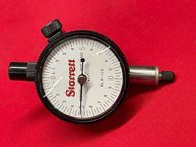 Starrett 81-128J Dial Indicator 0-.050" Range, 0-10-0 Balanced Dial  IN STOCK