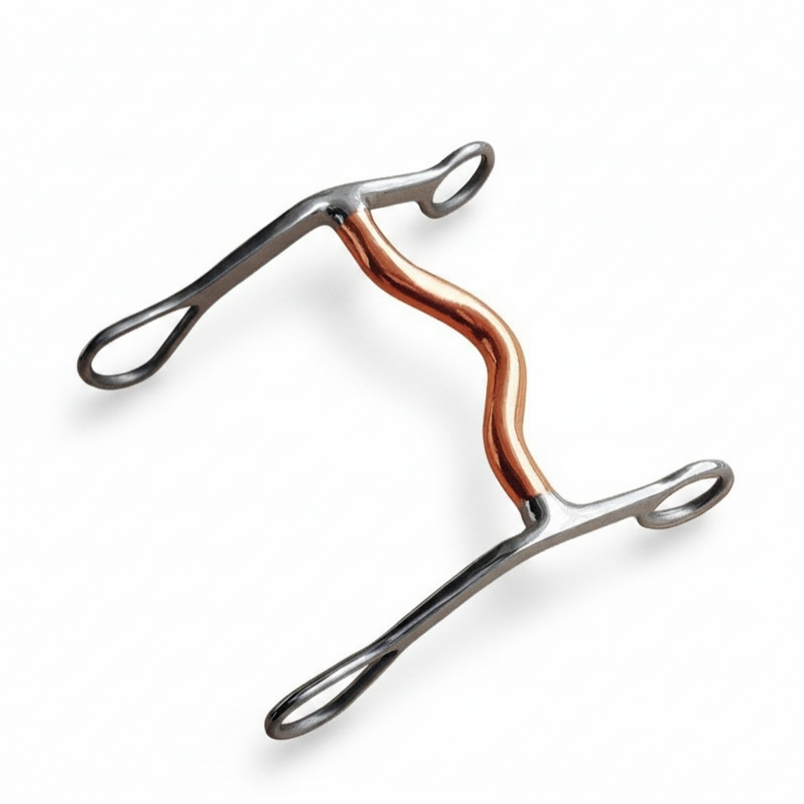 Curb with Copper Mouthpiece Non-Flaking Low Port Curb Balanced Leverage