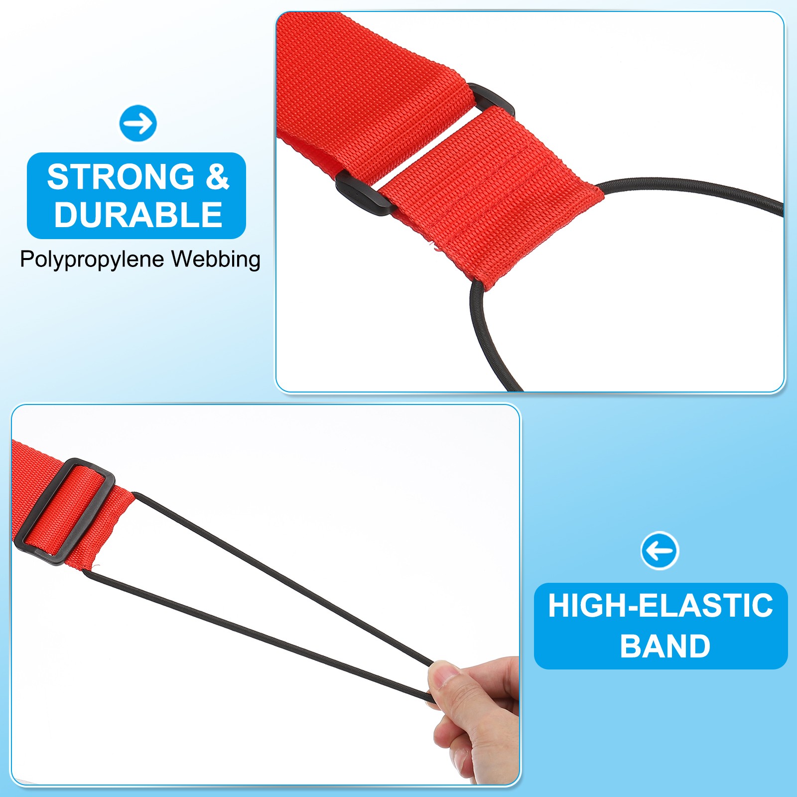 2pcs, Luggage Straps Bag Bungee Suitcase Straps Adjustable Belt Red