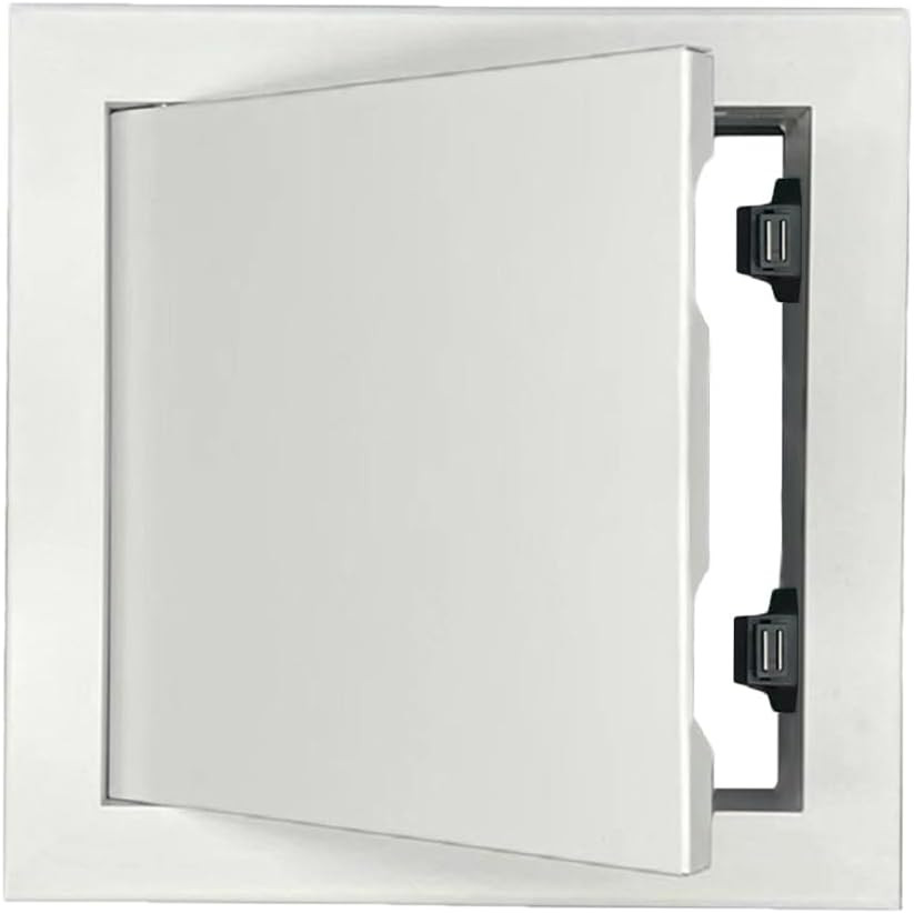 10x10in Drywall Access Panel, Aluminum Alloy Wall Hole Cover, White