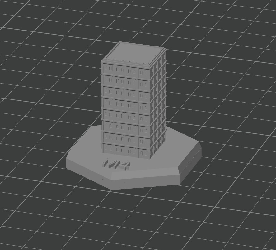 Modern Building 3 (Mini) - Tabletop Wargame Terrain For Battletech