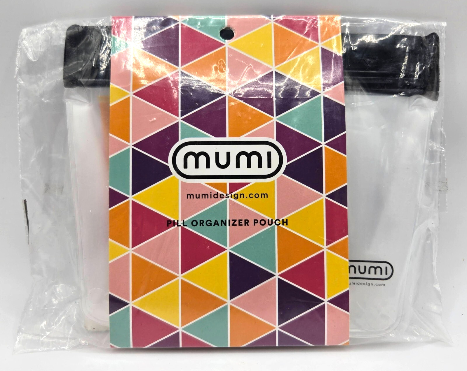 mumi Pill Organizer Pouch - 7 Colors / Day Labeled Mini Zip Organizers Clear NEW