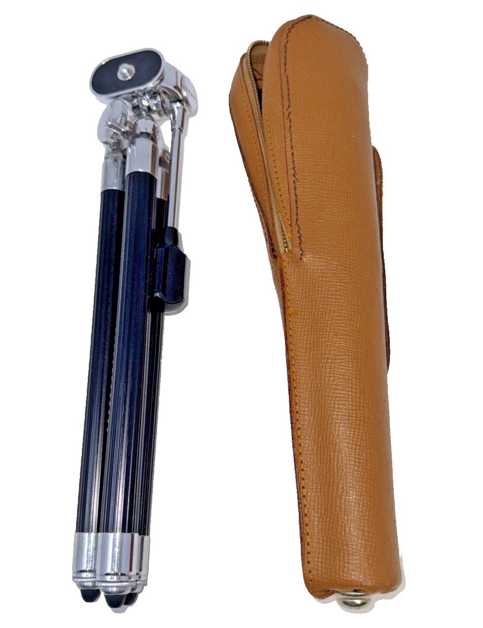 Vintage Rainbow Japan 10-48" Telescoping Camera Tripod with Leather Case