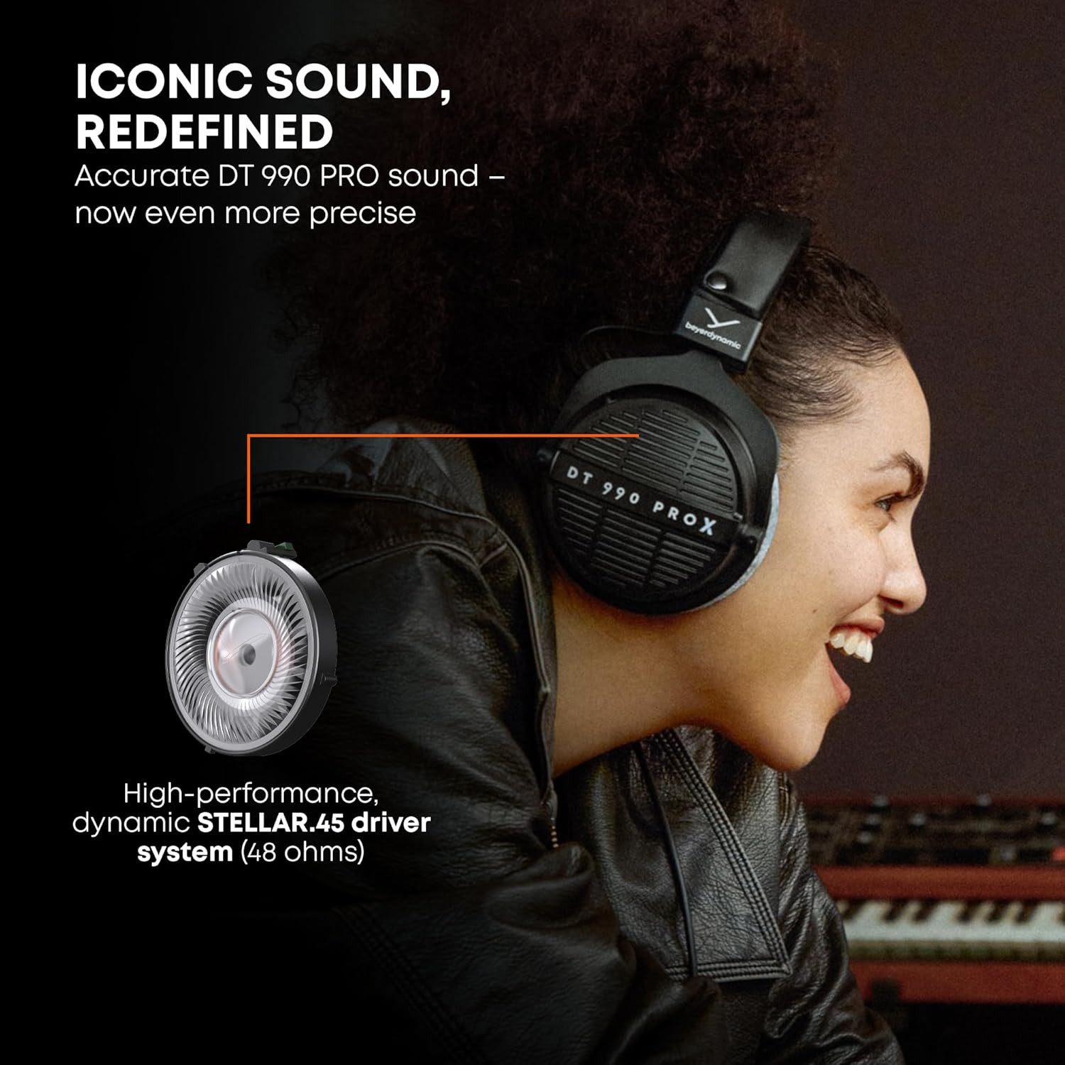 DT 990 Pro X 48 Ohm Wired Over-Ear, Open Back Professional Recording Studio Moni