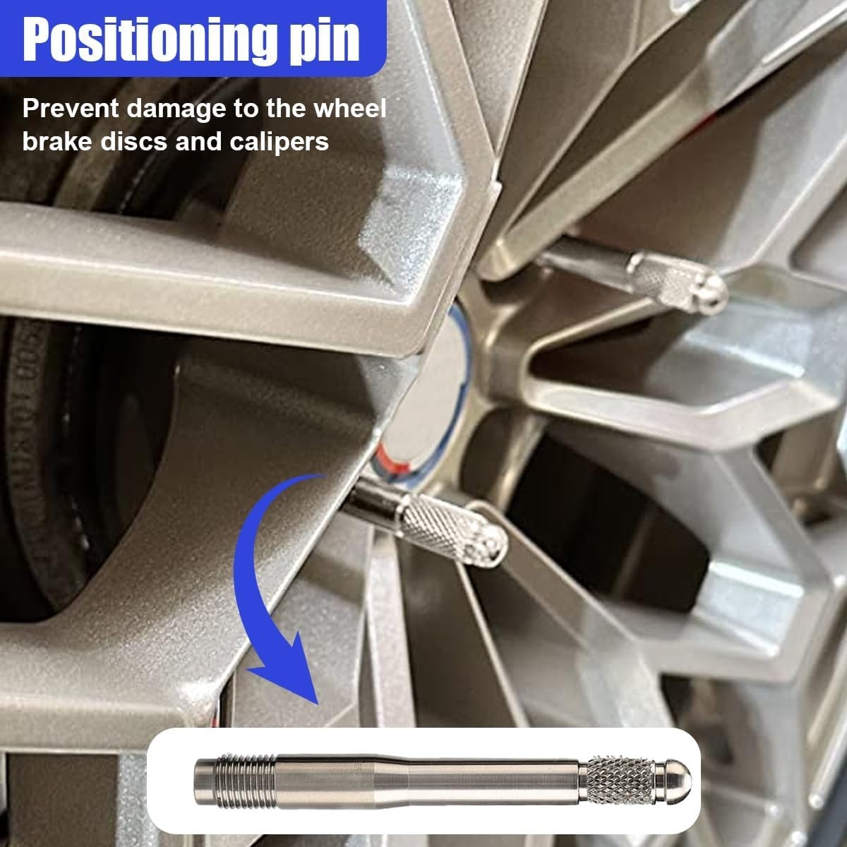 Durable Wheel Hanger and Guide Tool - M14X1.5 for Most Vehicles, Silver Finish