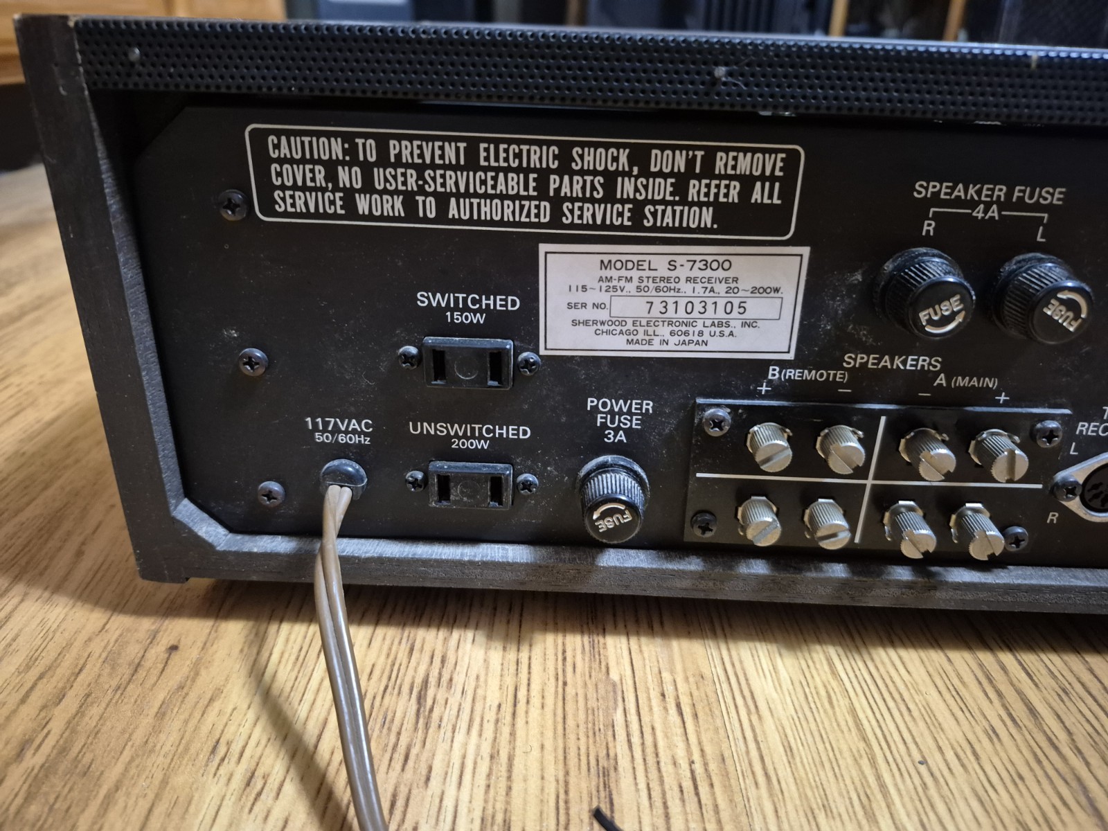 Vintage Sherwood S-7300 Receiver - Serviced