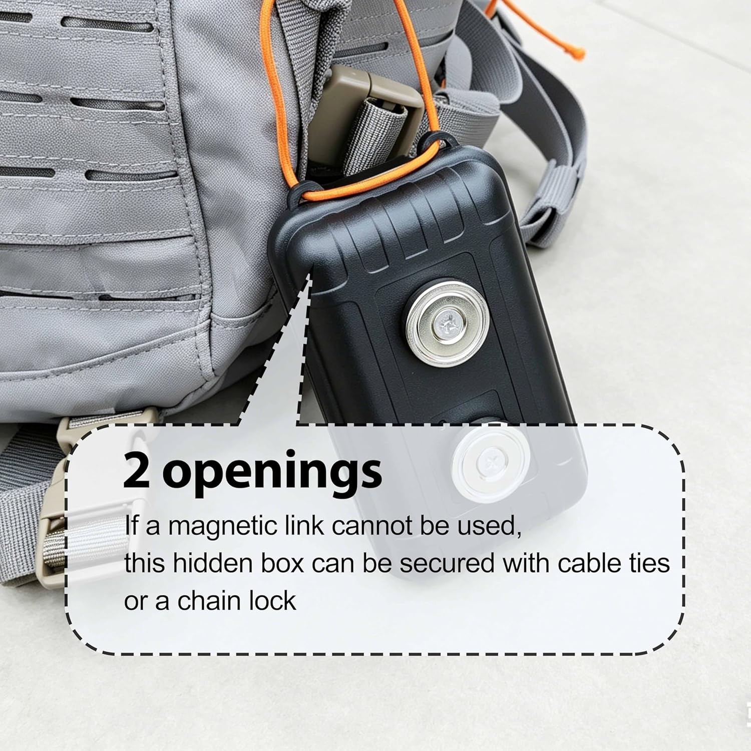 Hidden Magnetic Key Holder — Mounts Under Car | Indoor & Outdoor | Black