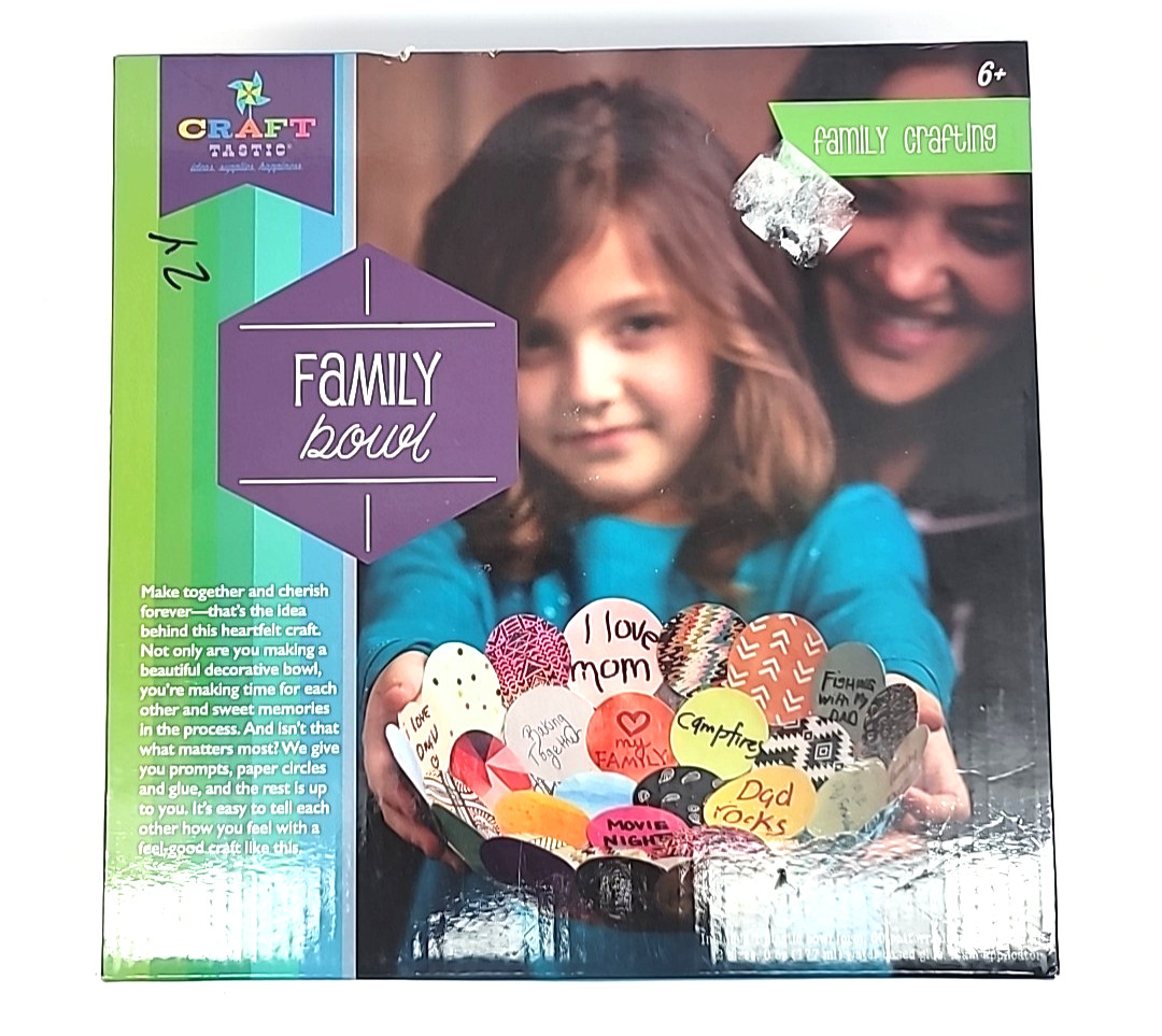 Crafttastic Family Bowl -Make Together Family Craft -Age 6+ NIB
