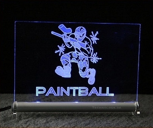 Paintball engraving sign LED illuminated sign gotcha softair
