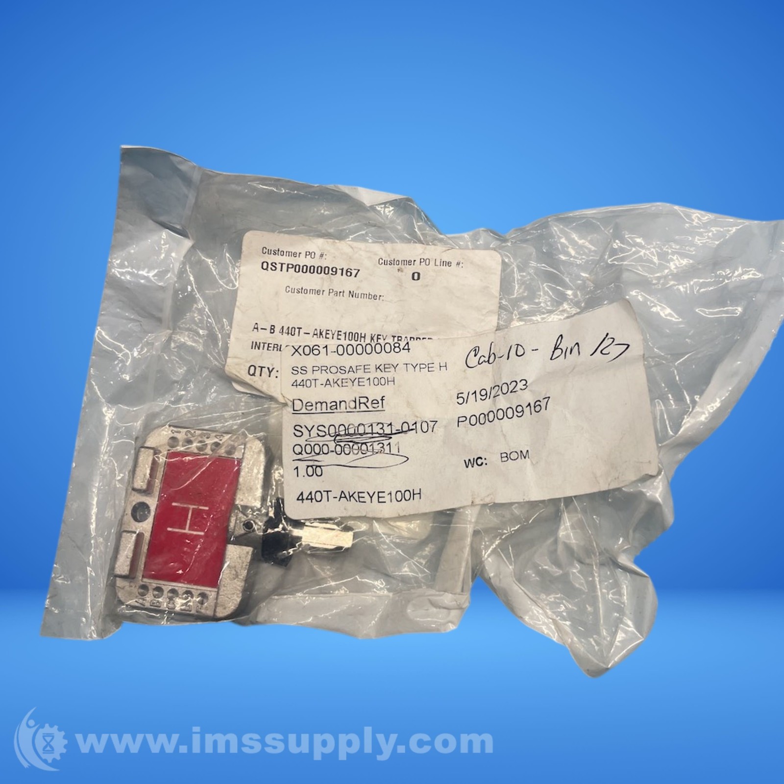 Allen Bradley 440T-AKEYE100H Key Trapped Key Interlock FNFP