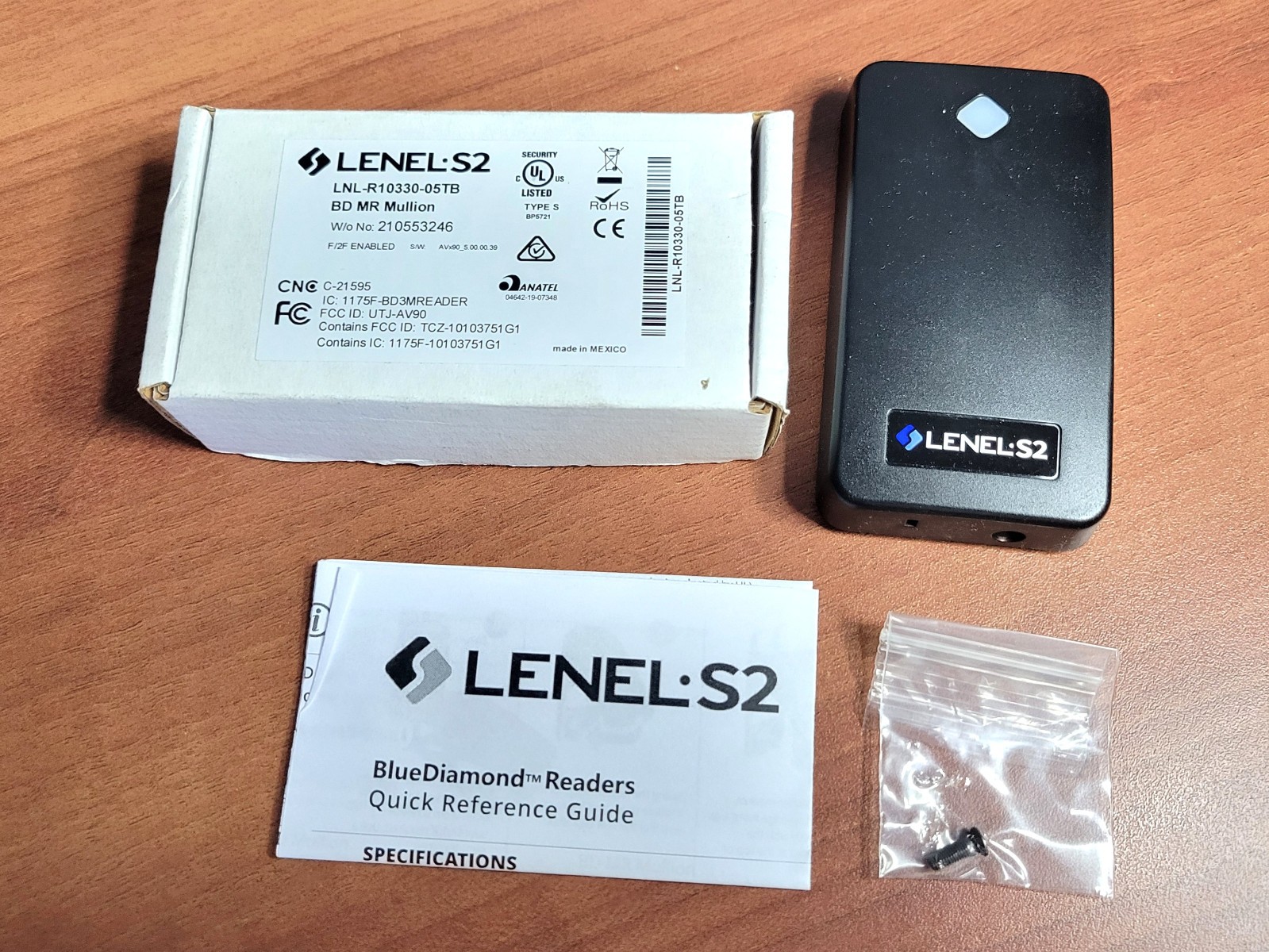 Lenel-S2 LNL-R10330-05TB Multi-Tech Prox Smart Card Mullion Reader BD MR New
